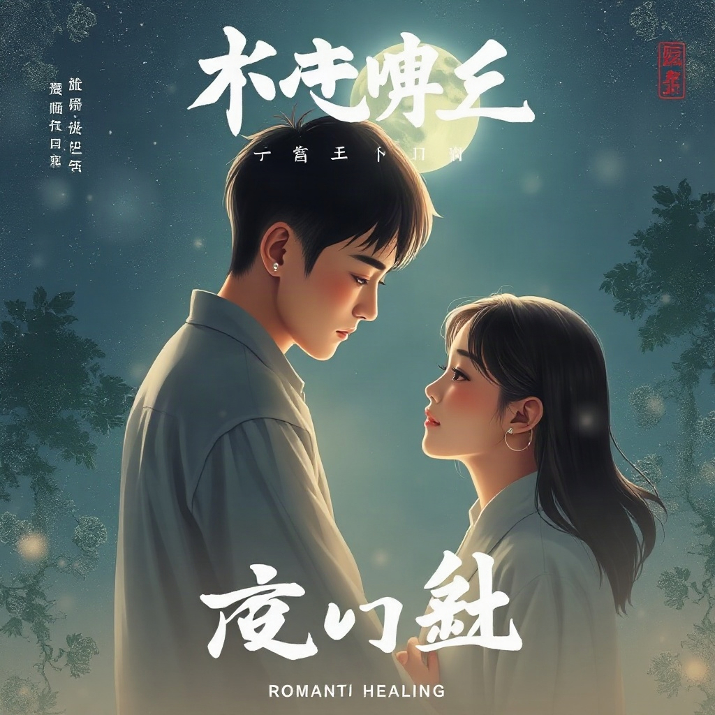 AI 短剧《月球邮局》月球浪漫治愈题材竖版海报